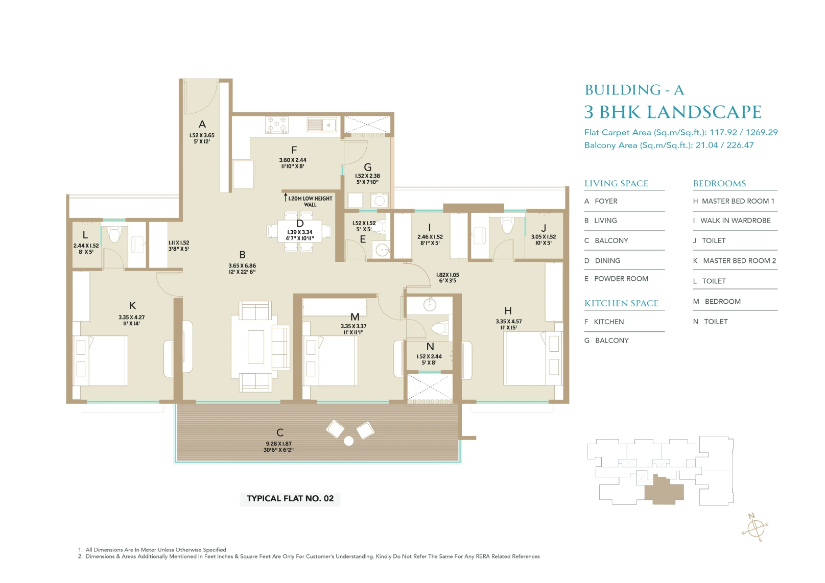 Kolte-Patil  3bhk plan